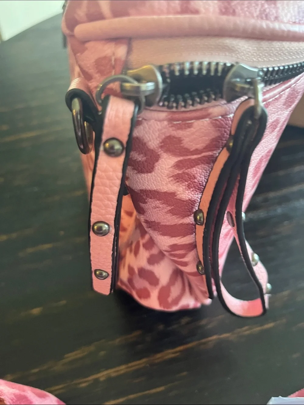 Montana West Pink Leopard Print Bum Bag with Zip